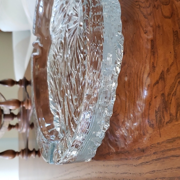 ❤ VINTAGE | Gigantic Mid-Century Modern Heavy Glacial Ashtray Art Glass - Picture 2 of 14